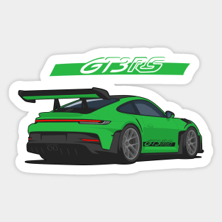 Rear car 911 gt3 rs green Sticker